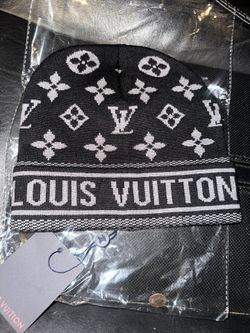 Black/white Designer Monogram Beanie