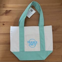 Trader Joe’s Pastel Mint, Mini Tote Brand New
