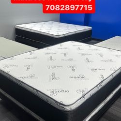 Huge sale for Mattress And Box Twin size mattress and box 150.$ full 190$ Queen 200$ king 290$. Mattress And Box and frame and headboard. King 580$ Qu