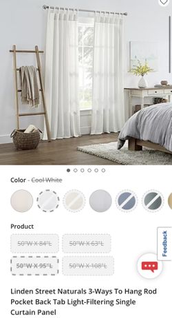 White Curtains 50x95