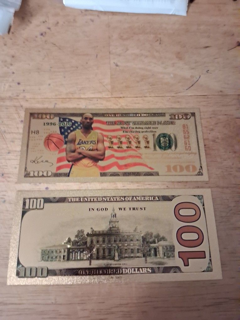 Kobe Bryant Collectable Prop Bills Not Real Money