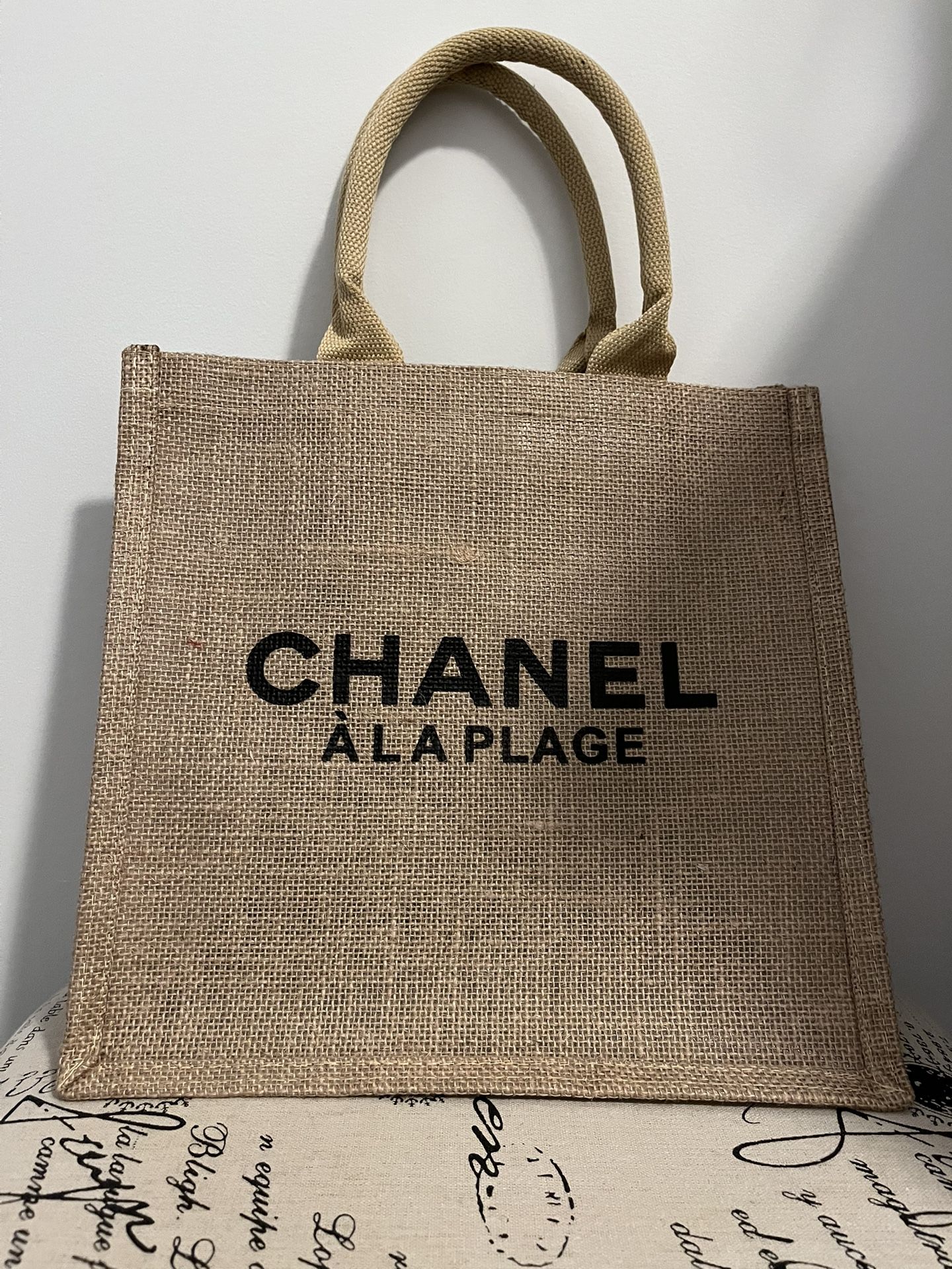 Authentic Novelty CHANEL Canvas Tote