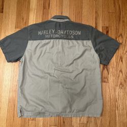 Harley Davidson embroidered button down shirt