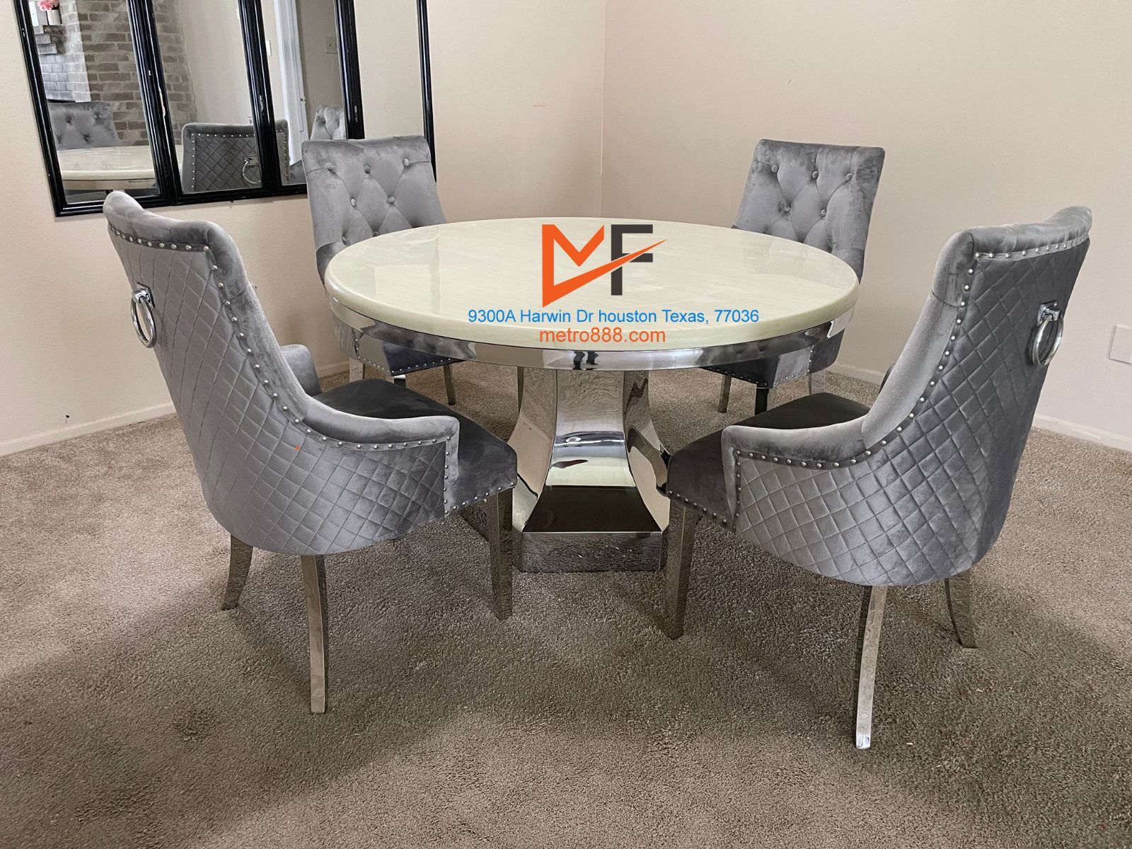 Marble Table Round 54” X 54”