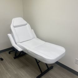 White Esthetician Table with Stool