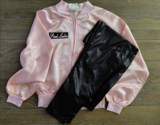 Pink Ladies 50's Pink Jacket & Pants Halloween Costume Set Size Small