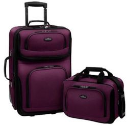 U.S. Traveler Purple Carry-on Suitcase set /2