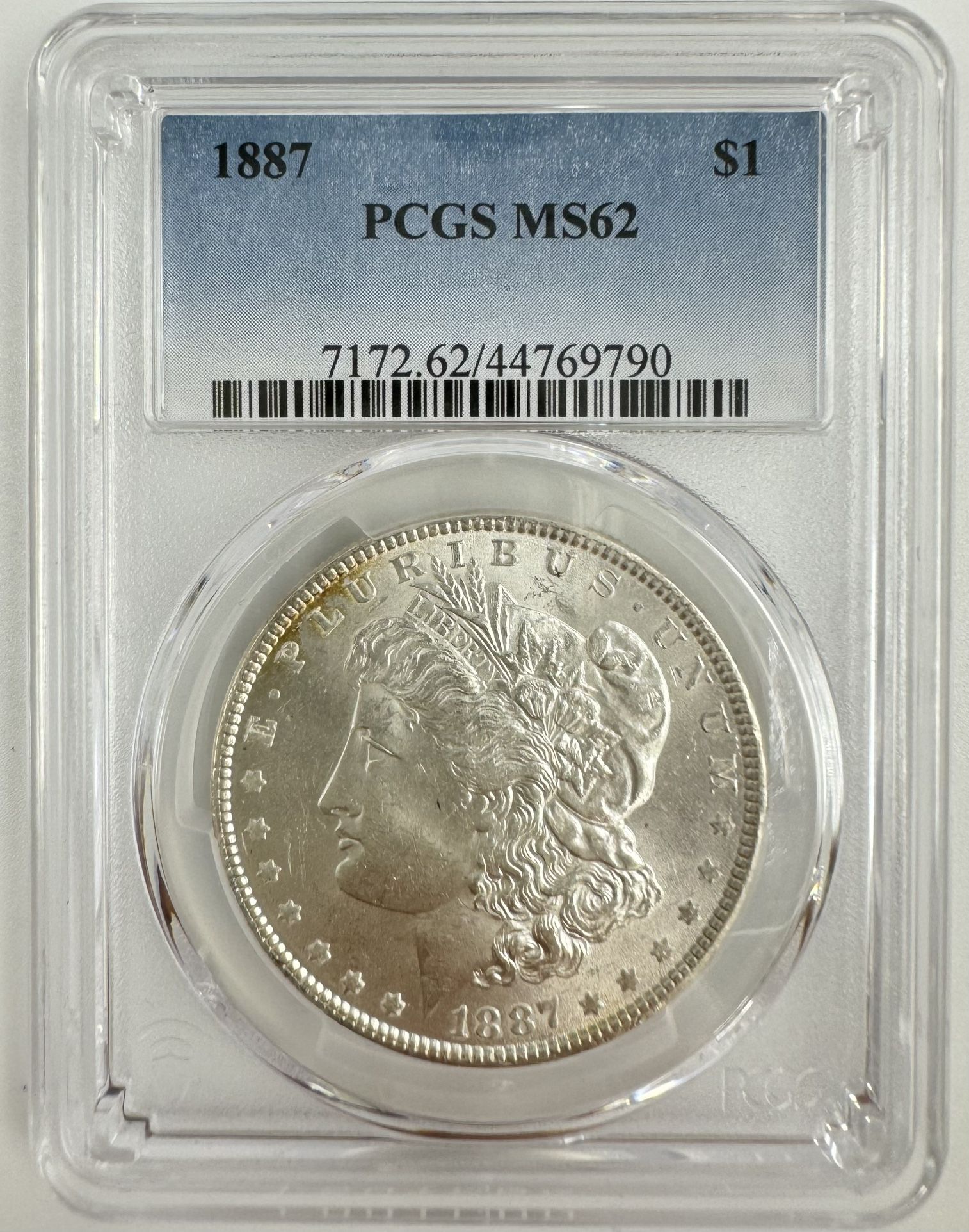 1887 Morgan Silver Dollar PCGS MS62 