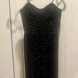 Rhinestone Bodysuit With Mesh Overlay 