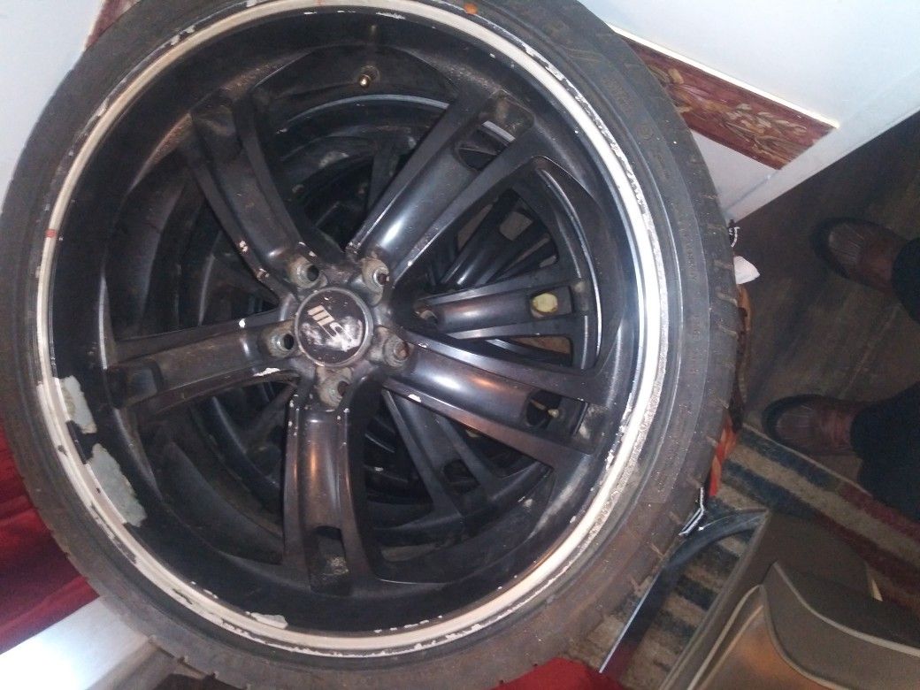 5 lug black rims