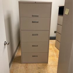 5 Drawers Cabinets 65 H. 30 W And 18 Deep 