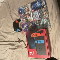Nintendo Switch and 6 Games