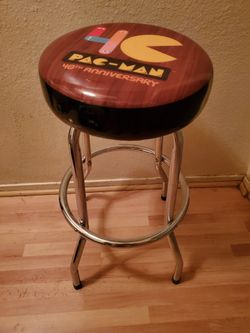ARCADE 1 UP PACMAN 40TH ANNIVERSARY STOOL (MISSING BOLTS). $40 FIRM