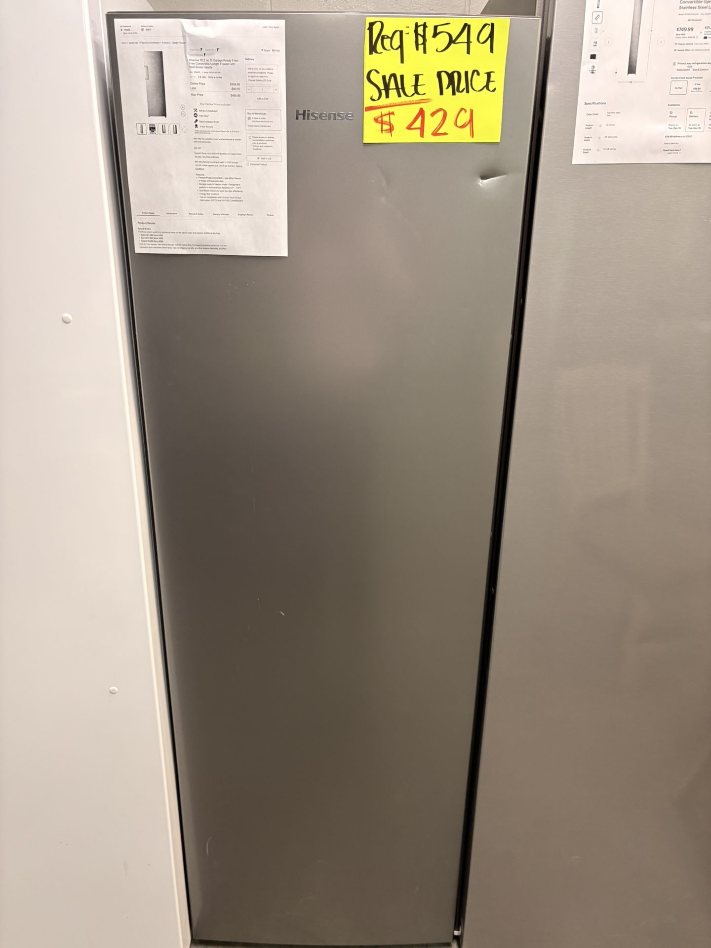 Hisense Stand Up Freezer