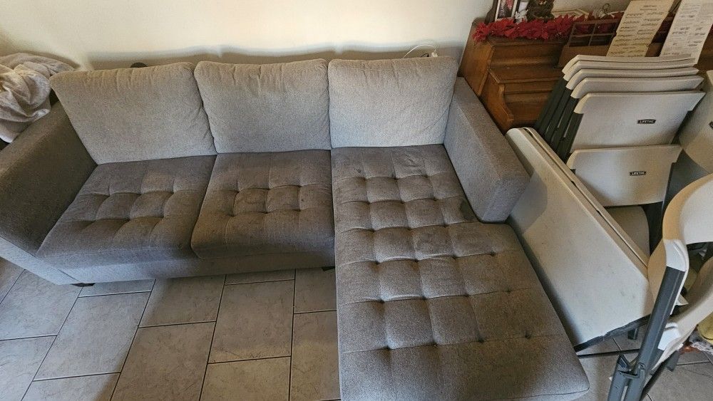 Grey Couch With Storage