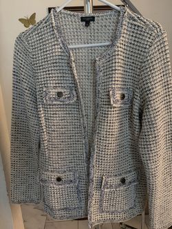 White shinny blazer