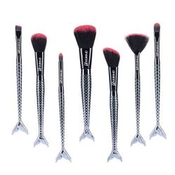 7pcs mermaid makeup brushes set