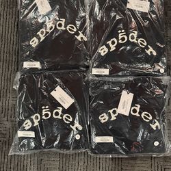 Black,gray & red rhinestone spider hoodies