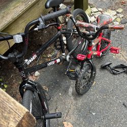 A big bike and a little bike
