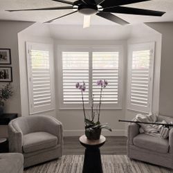FREE Window Shutters (ESTIMATES & SAME DAY PRICING)- Premium Hard Wood, Plantation Style, Interior Window Treatments. Persianas de Madera. Se Habla Es
