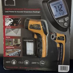 Digital Infrared Thermometer Laser Pointer tool for Accurate Temperature Readings- like new in opened package.