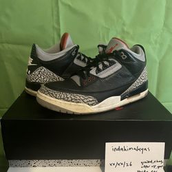 Air Jordan Black Cement 3’s size 10 