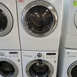 LG Front Loading Washer And Stackable Gas Dryer Set 
