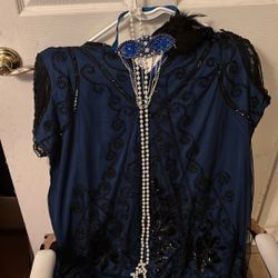 New Years Eve Evening Dress  with Accessories 