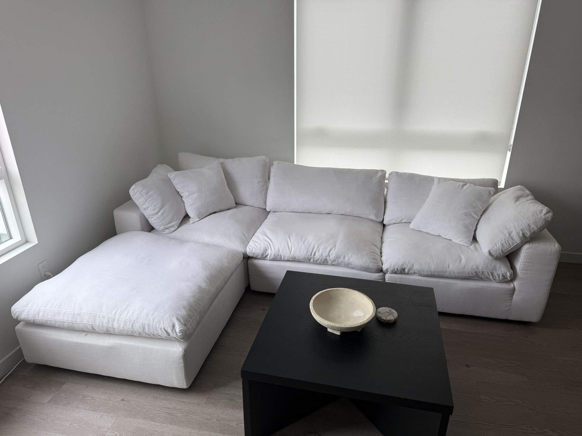 4 Piece Down Filled Overstuffed Sectional Sofa Set