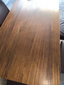 Wooden & Leather Dining Room Set