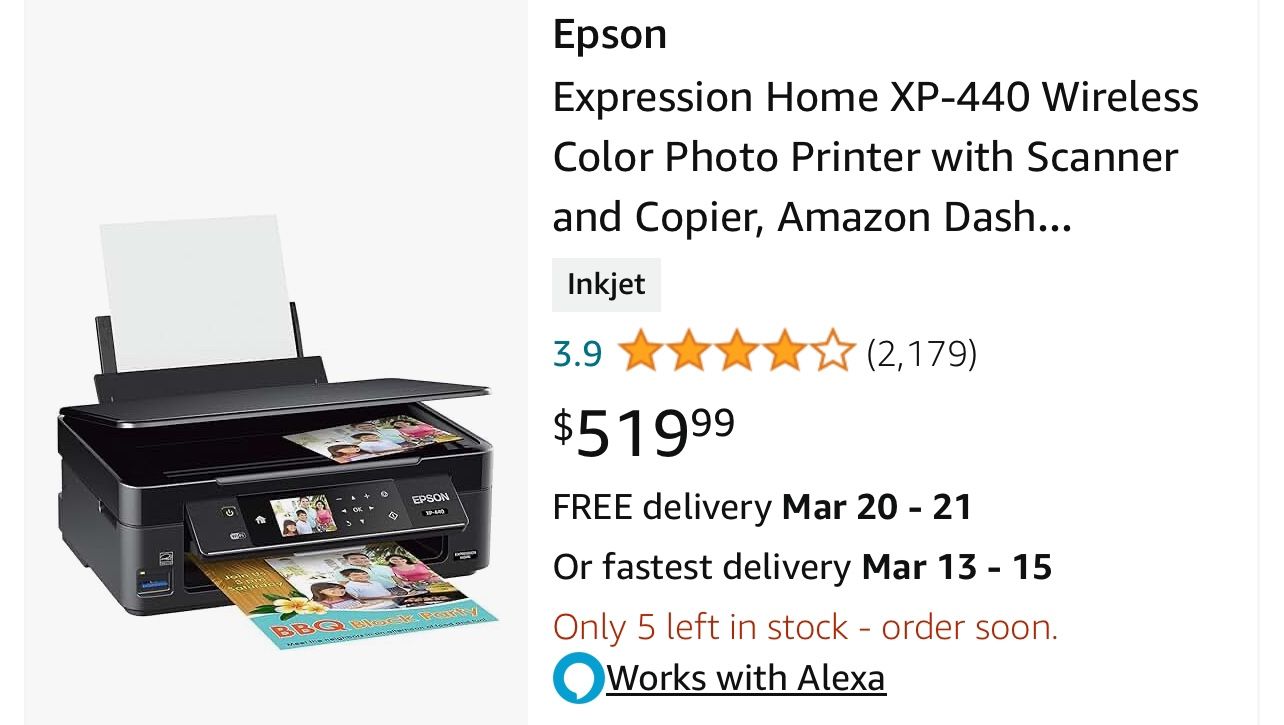 Epson Expression Home XP 440 Printer