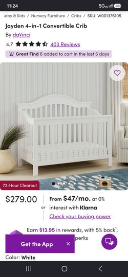 Baby crib brand new