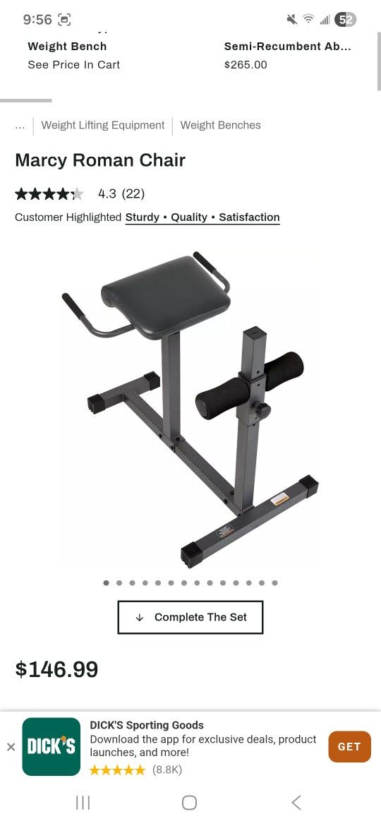 Hyperextension Bench Exercise Back Abdominal Equipment Workout 