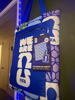 FIFA WORLD CUP STADIUM BLANKET 50x60 (FOLDS INTO BAG)