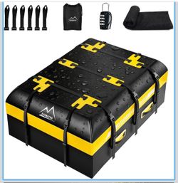 21 Cubic Feet Rooftop Cargo Carrier Bag, Waterproof Zip Soft Roof Top Cargo Bag with Anti-Slip Mat