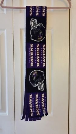 Baltimore Ravens Scarf New Double Fleece Purple Football NFL Winter Clothes Hat
