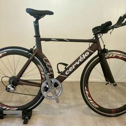 54cm, Cervelo Carbon Triathlon  + (Carbon Wheels) Dura-Ace road bike 