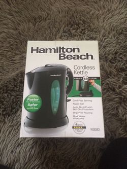 Brand new Cord-free serving Hamilton Beach 1.8 liters water kettle 2