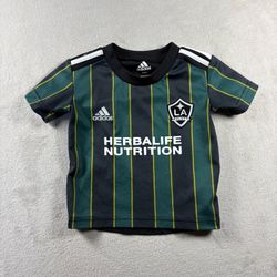 Adidas LA Galaxy Soccer Jersey Toddler Size 12 Months Black #2B