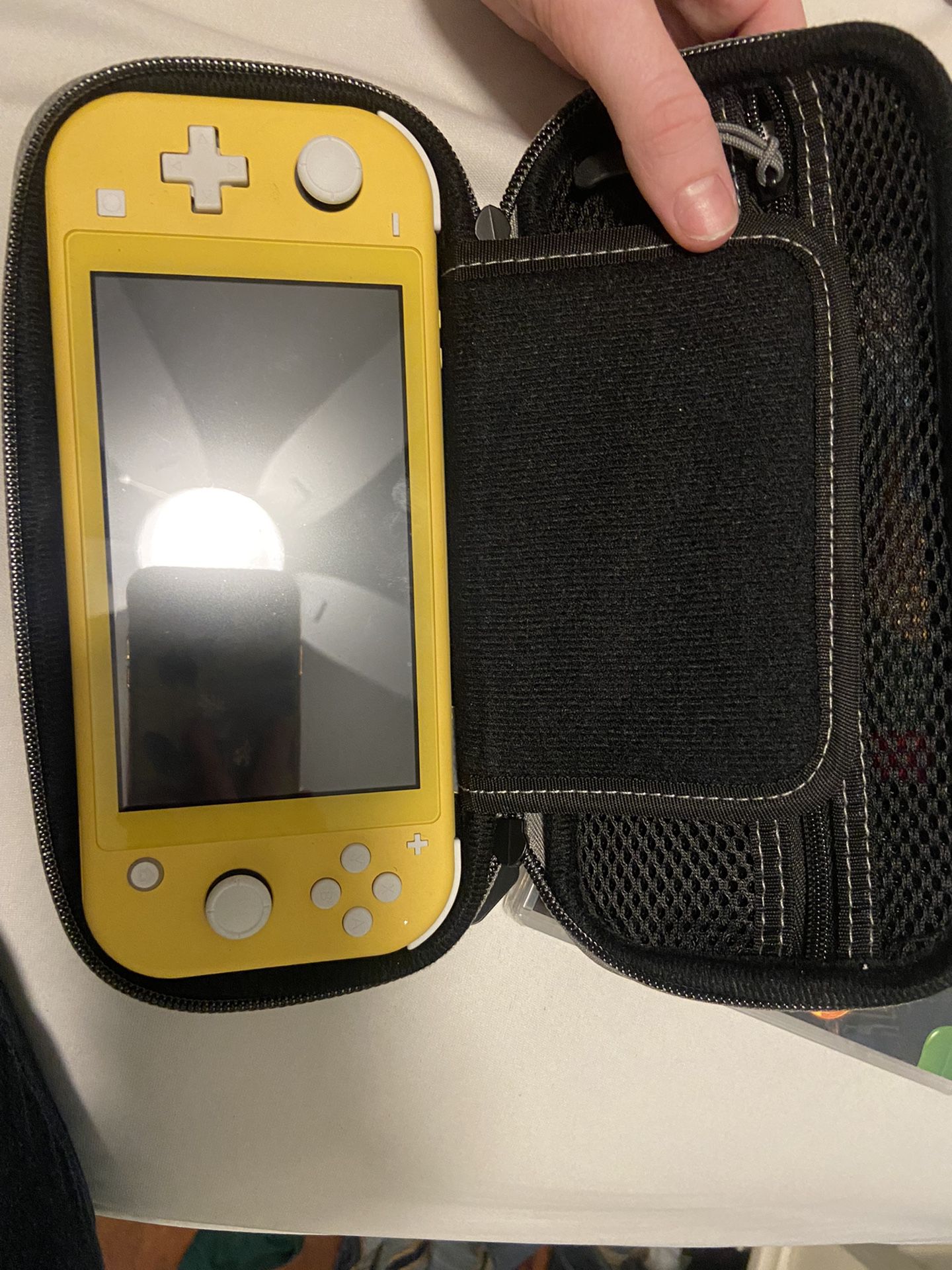 Yellow Nintendo Switch Lite W/ Case And Games