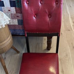 High-Back Red Dining Chairs, Set of 2 BRAND NEW