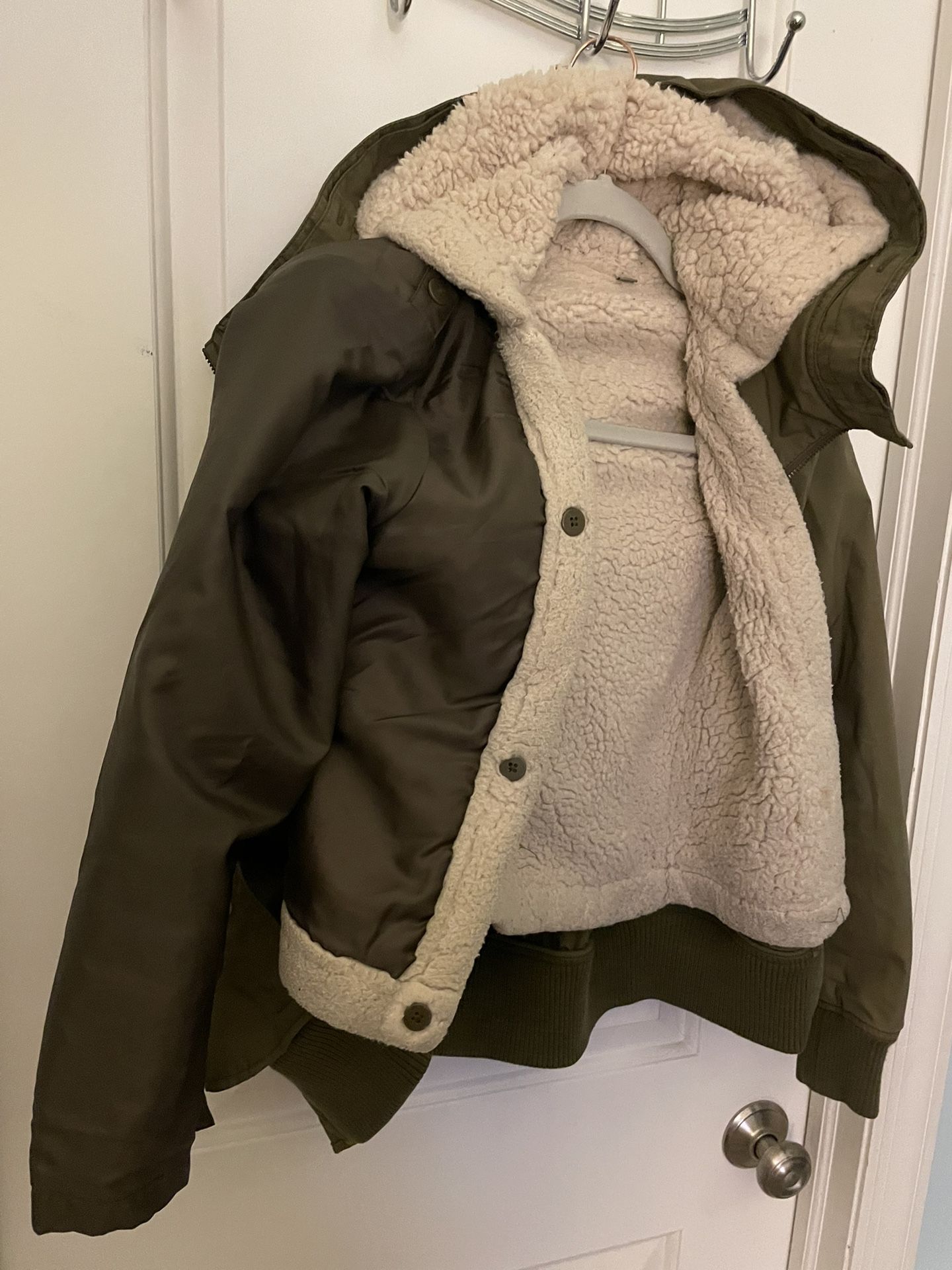 Women’s Teen Removable Fleece WArm Hooded Jacket Coat  XS