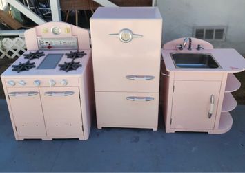 Pottery Barn Kids Retro Pink Play Kitchen Set