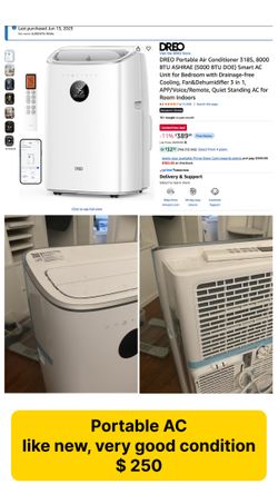 DREO Portable Air Conditioner 318S 8000 BTU - Like New