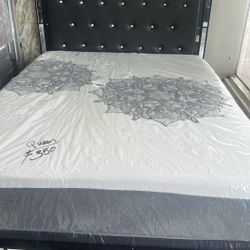 Queen size bed with mattresses