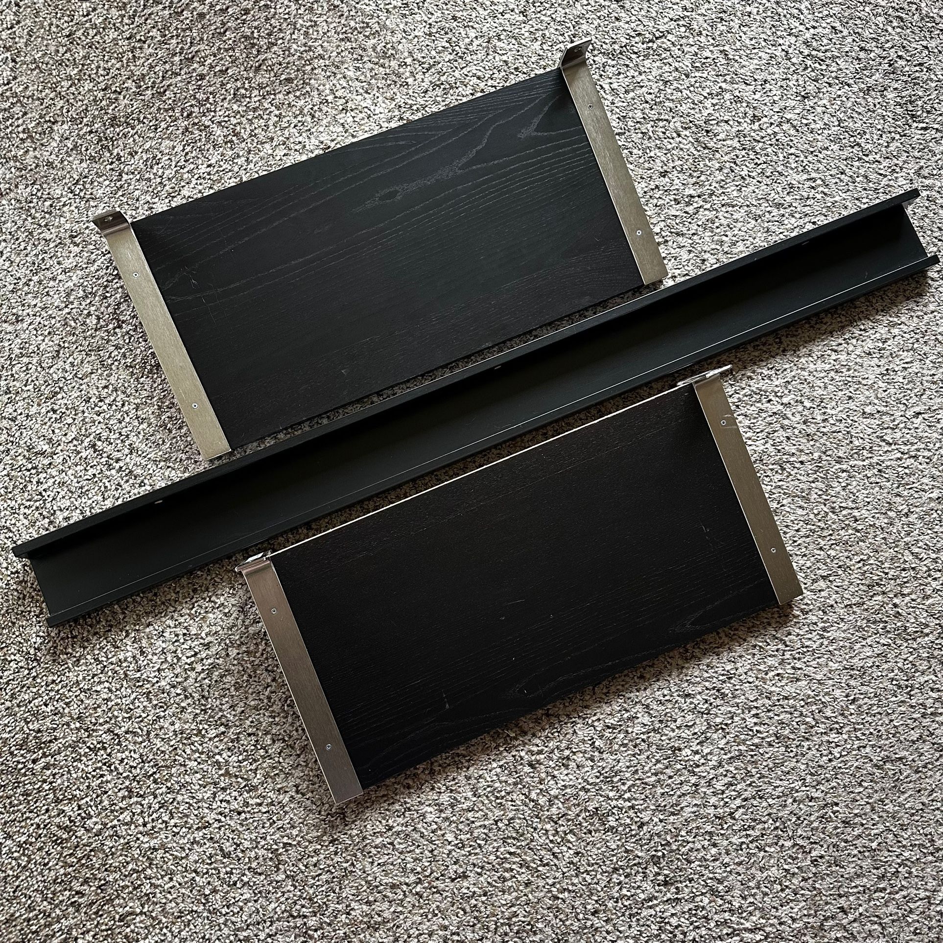 Black IKEA Floating Shelves