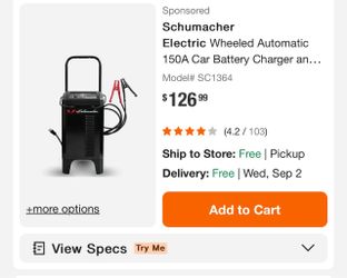 Schumacher Electric 150A Wheeled Battery Charger