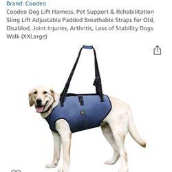 Dog Lift Harness Size XXL