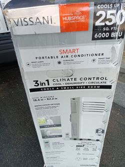 Vissani smart portable air 6000BTUconditioner 3in 1 climate control