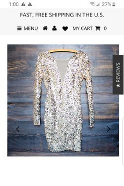 Sexy Gold Sequin Party Dress